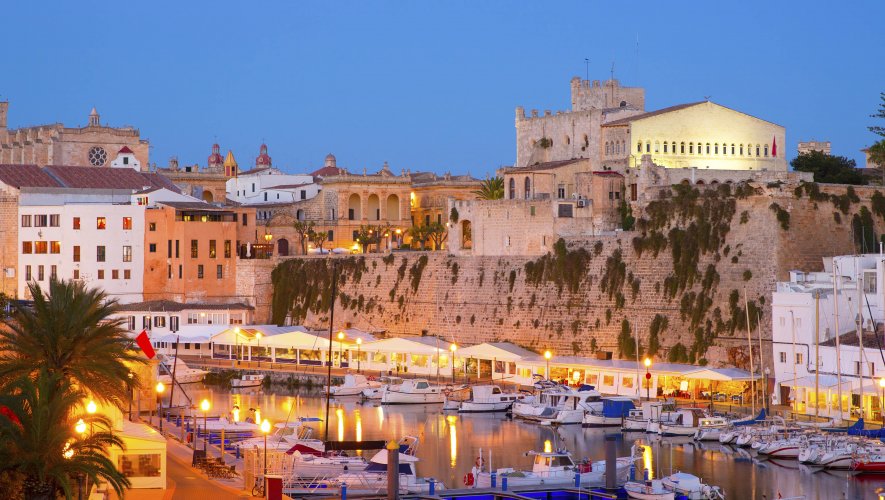 Ciutadella's Historic Harbour At Dusk